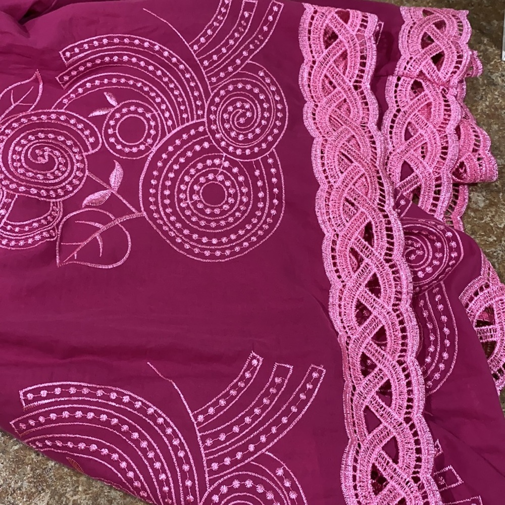 Bettie Page by Tatyana Pink Embroidered Circle Dress NWT - Picture 4 of 8